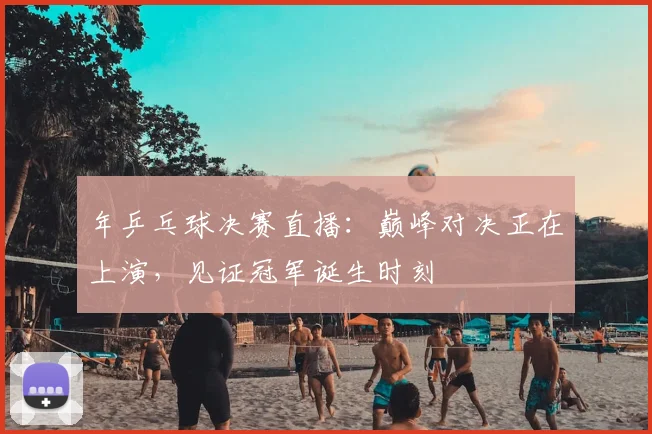 年乒乓球决赛直播：巅峰对决正在上演，见证冠军诞生时刻